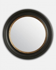 Black & Gold Convex Mirror by The Vintage Garden Room